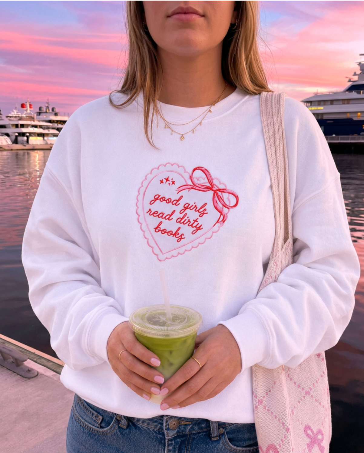 Good Girls Read Dirty Books Crewneck
