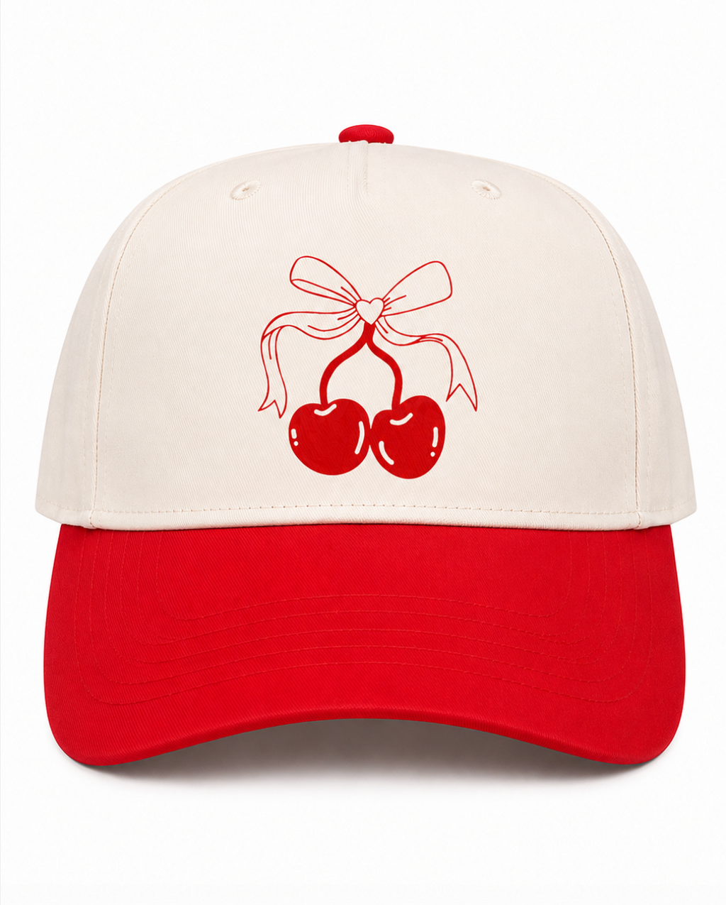 Cherries In Bow Canvas Hat