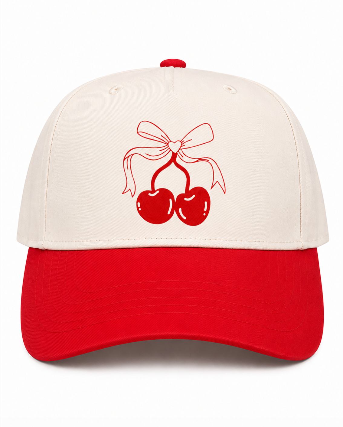 Cherries In Bow Canvas Hat