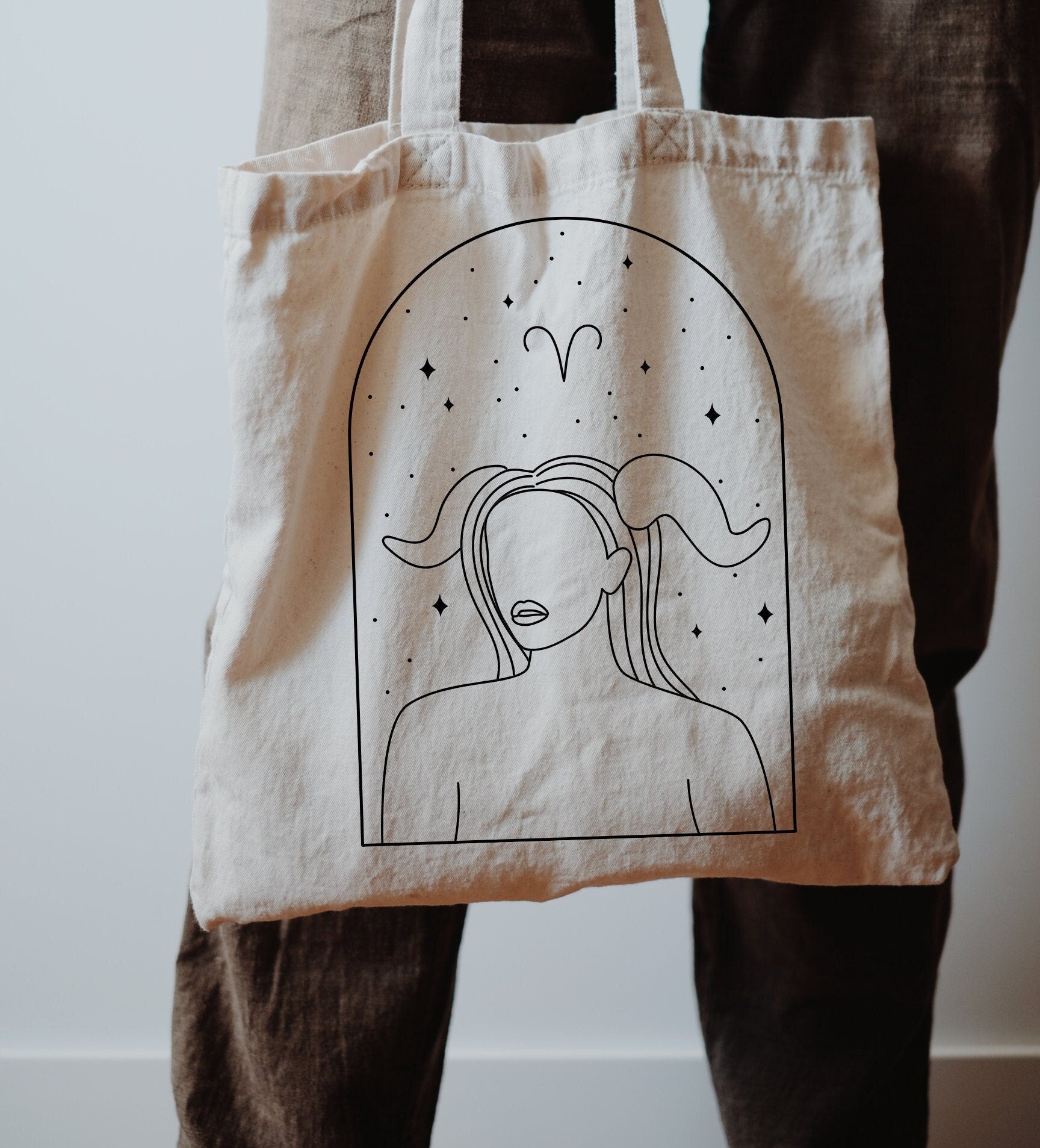 Aries Horoscope Tote Bag