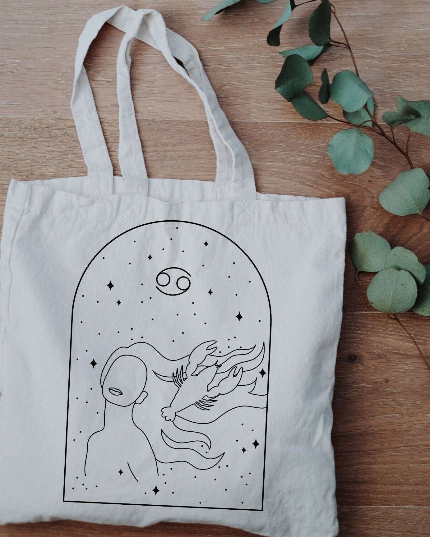 Cancer Horoscope Tote Bag
