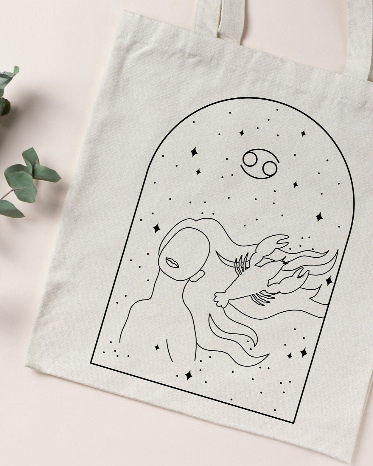 Cancer Horoscope Tote Bag