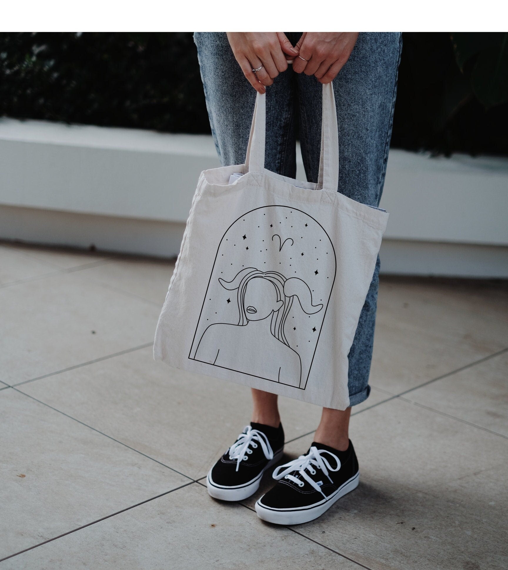 Aries Horoscope Tote Bag