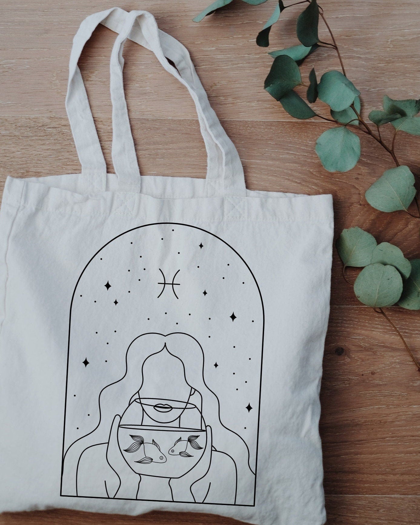 Pisces Horoscope Tote Bag