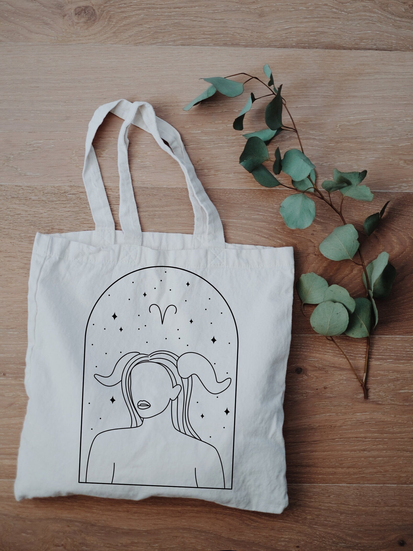 Aries Horoscope Tote Bag