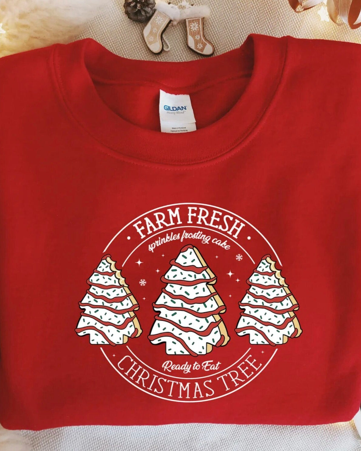 Farm Fresh Christmas Tree Cakes Crewneck