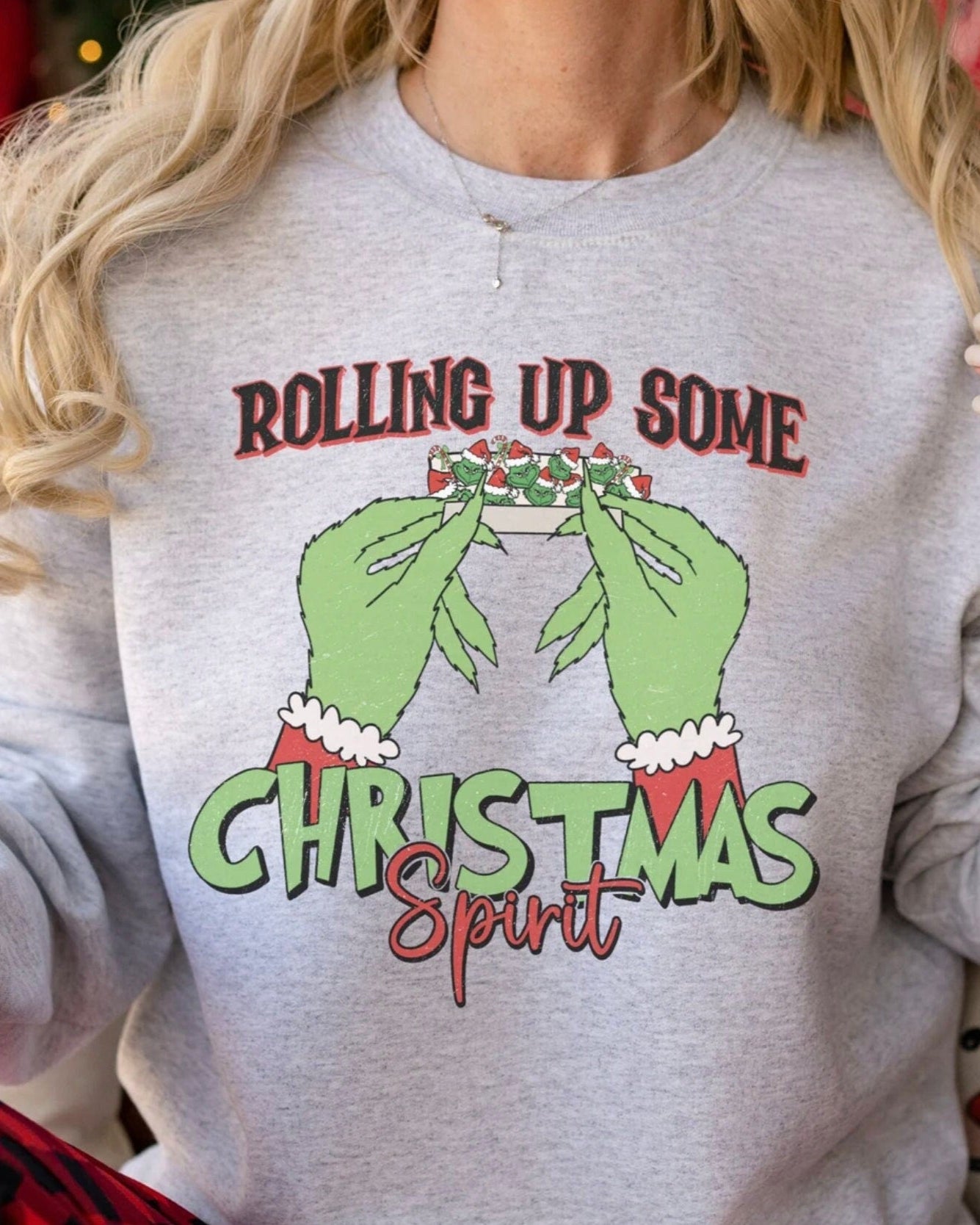 Rolling Up Some Christmas Spirit Crewneck