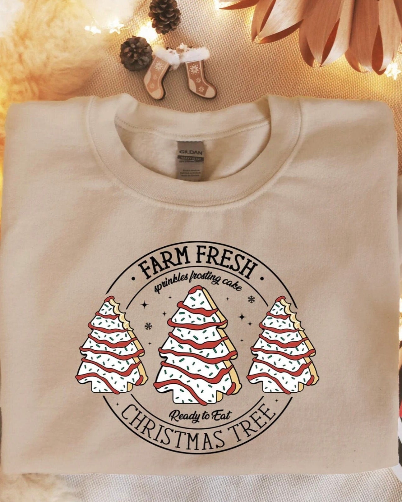 Farm Fresh Christmas Tree Cakes Crewneck