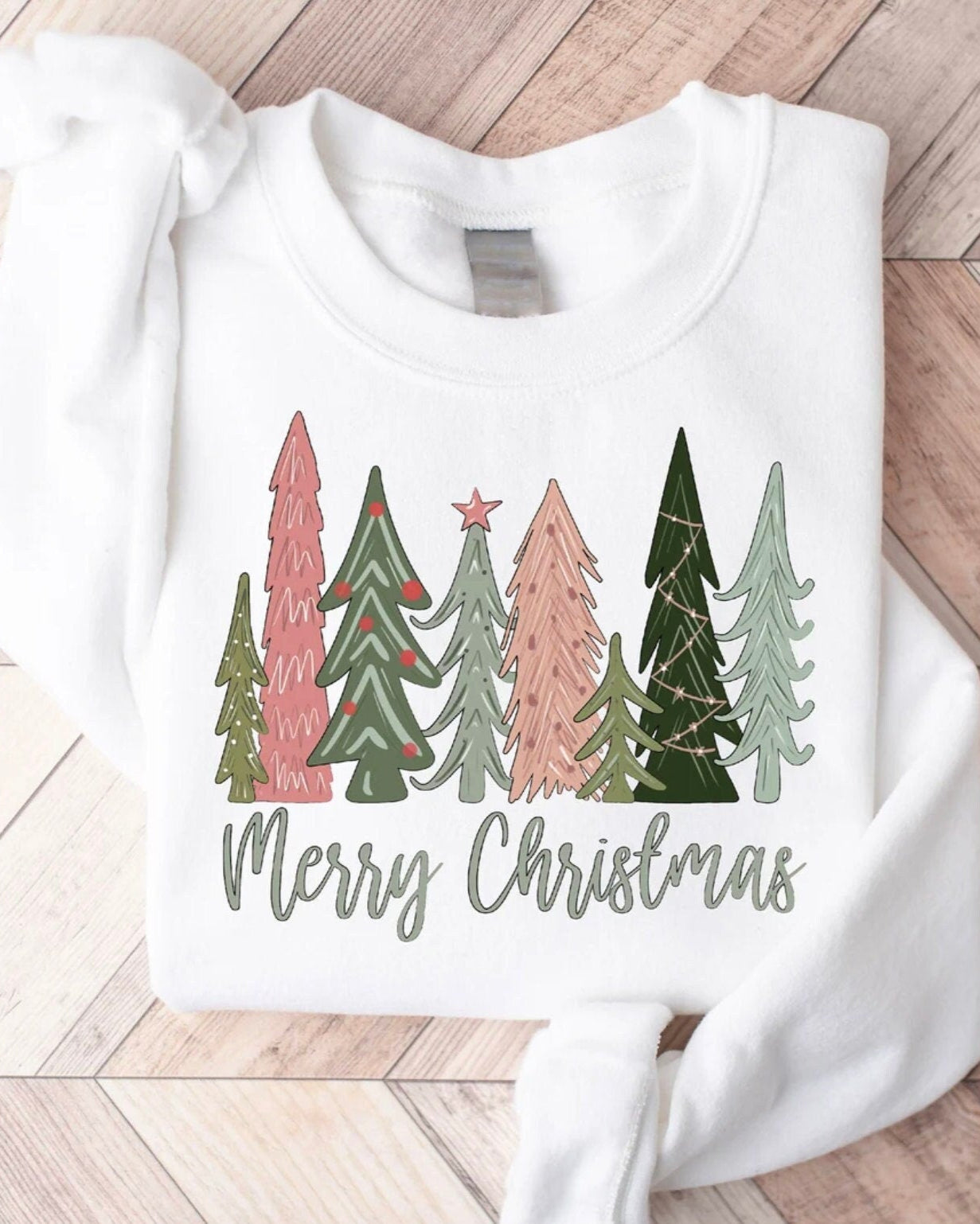 Merry Christmas Tree Crewneck