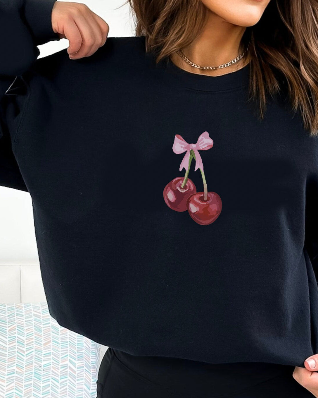 Cherry and Bows Crewneck