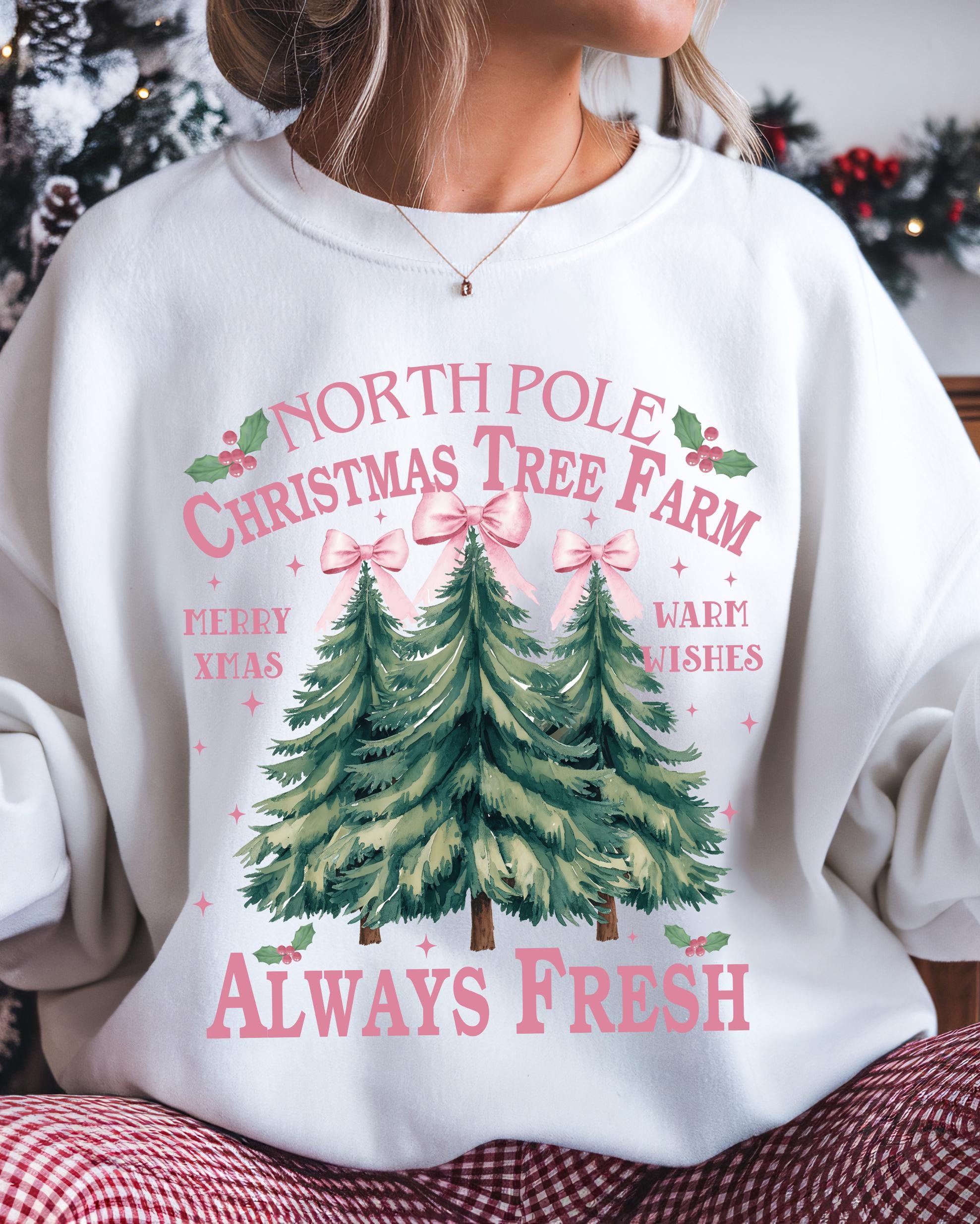 North Pole Christmas Tree Farm Crewneck