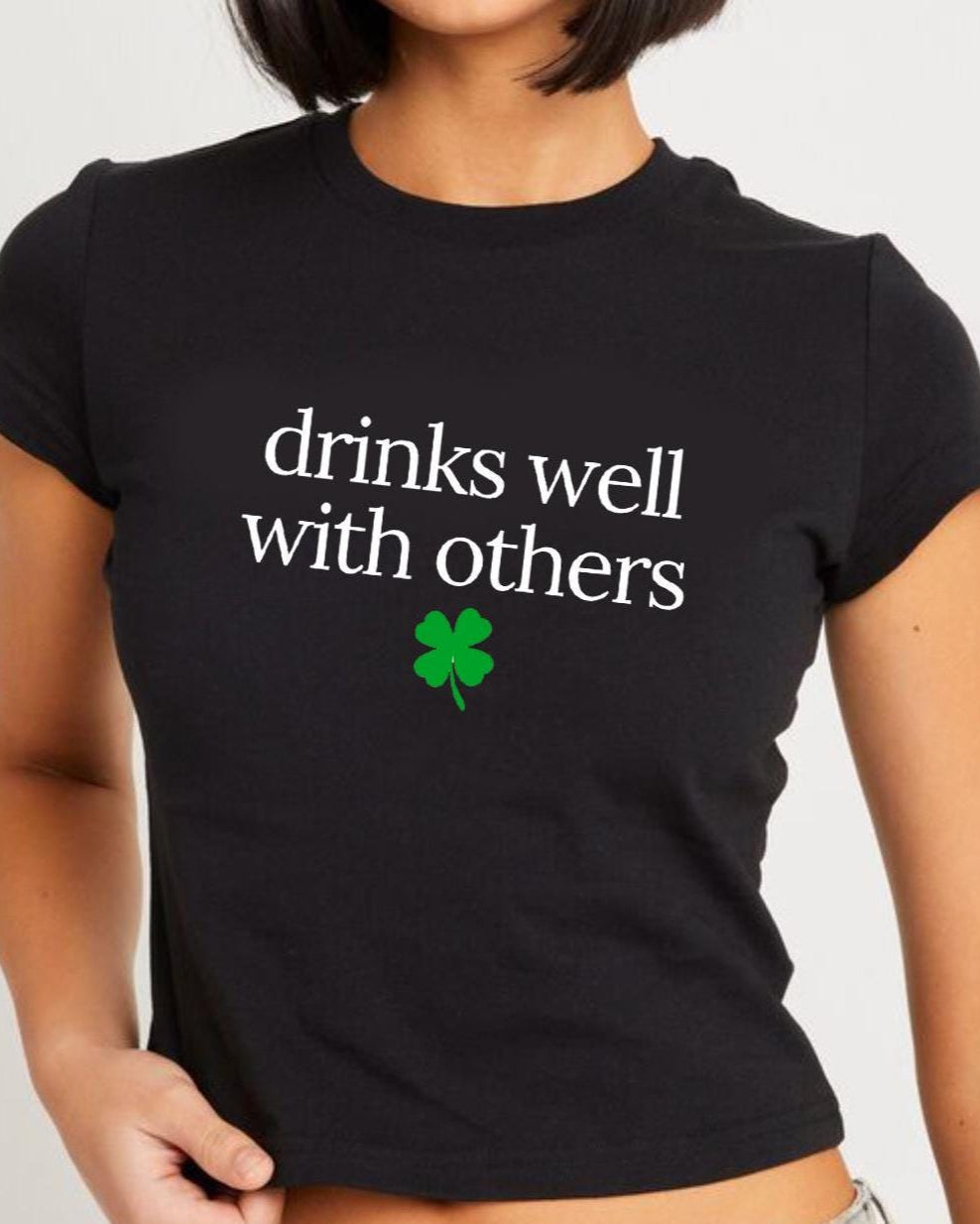 Drinks Well With Others Baby Tee